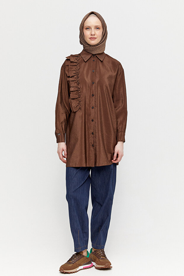 Volanlı Paraşü Tunik - 1