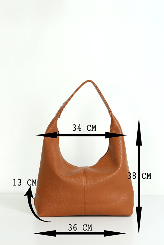Comfortable Single-Handle Bag with Stitching Detail on the Front, Suitable for Daily Use Width: 36cm Length: 27cm Bottom: 11cm - 1