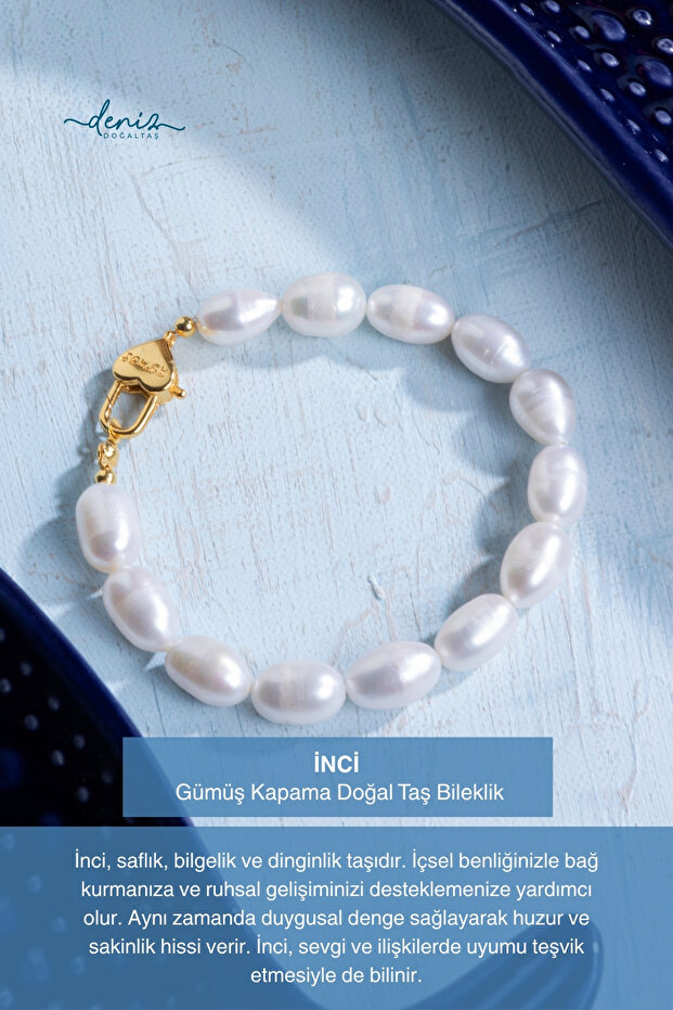 Certified Pearl Silver Clasp Natural Stone Bracelet