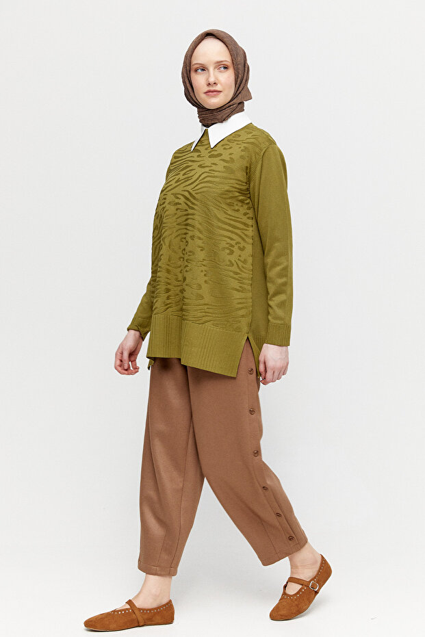 Karma Desenli Triko Tunik - 1