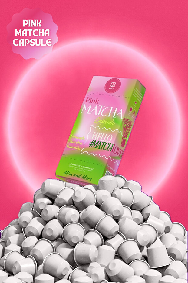 Pink Matcha Kapsül – Nespresso Uyumlu Pembe Superfood Matcha Tozu, 10'lu Paket - 3