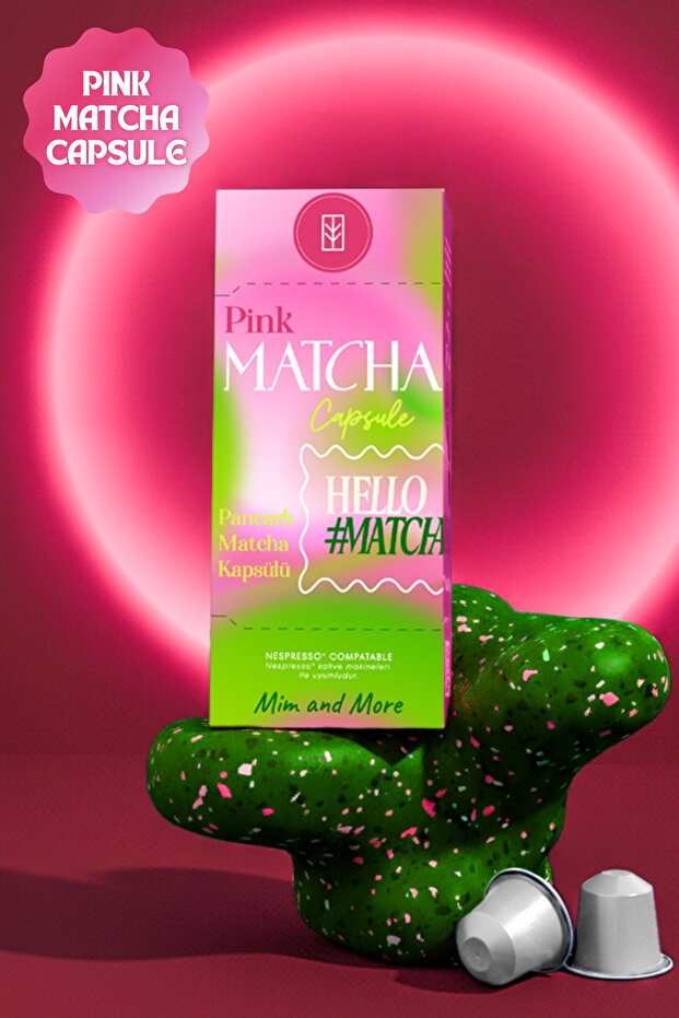 Pink Matcha Kapsül – Nespresso Uyumlu Pembe Superfood Matcha Tozu, 10'lu Paket - 1