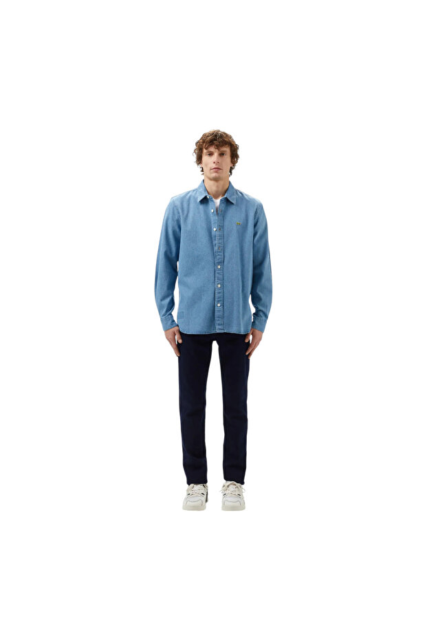 Erkek Regular Fit Denim Mavi Gömlek CH0197F.CDZ - 2