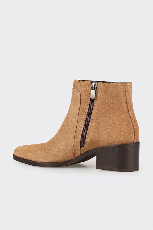 Taba Deri Kadın Klasik Bot - 3