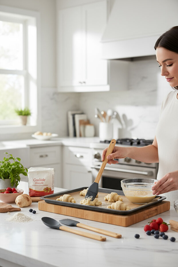 5'Li Silikon Bambu Saplı Spatula Seti - 3