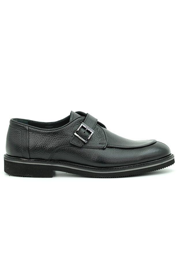 Genuine Leather Eva Sole Buckle Detailed Loafer Men's Shoes - E023