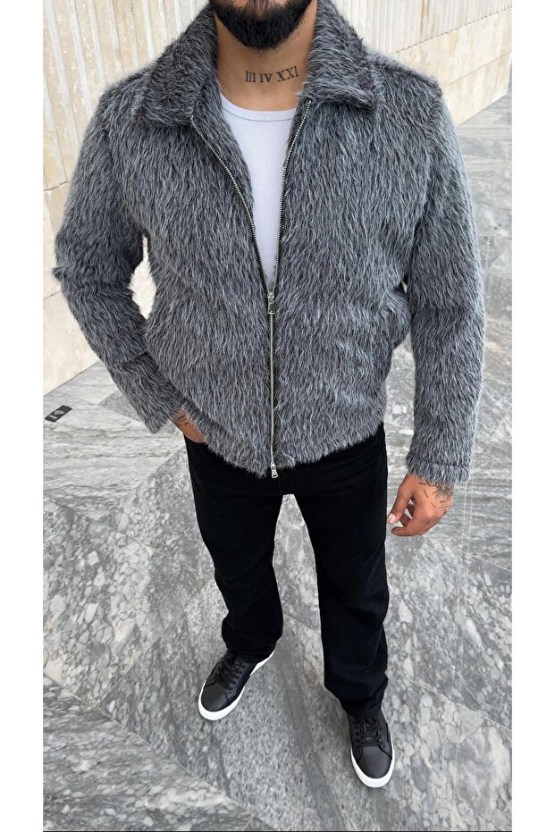 Crop Cut Filled Beard Coat - 2