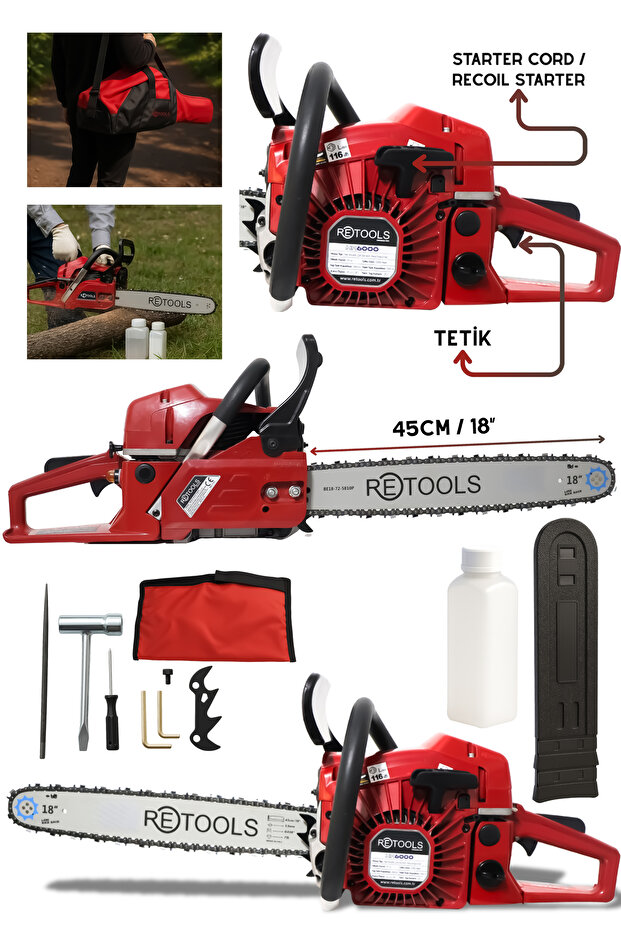 Bordo 55 cc Benzinli Testere - 1