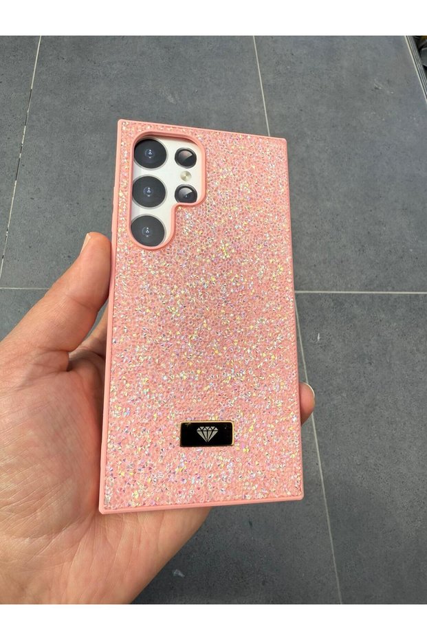 Samsung Galaxy S22 Ultra Pink Color Stone Phone Case