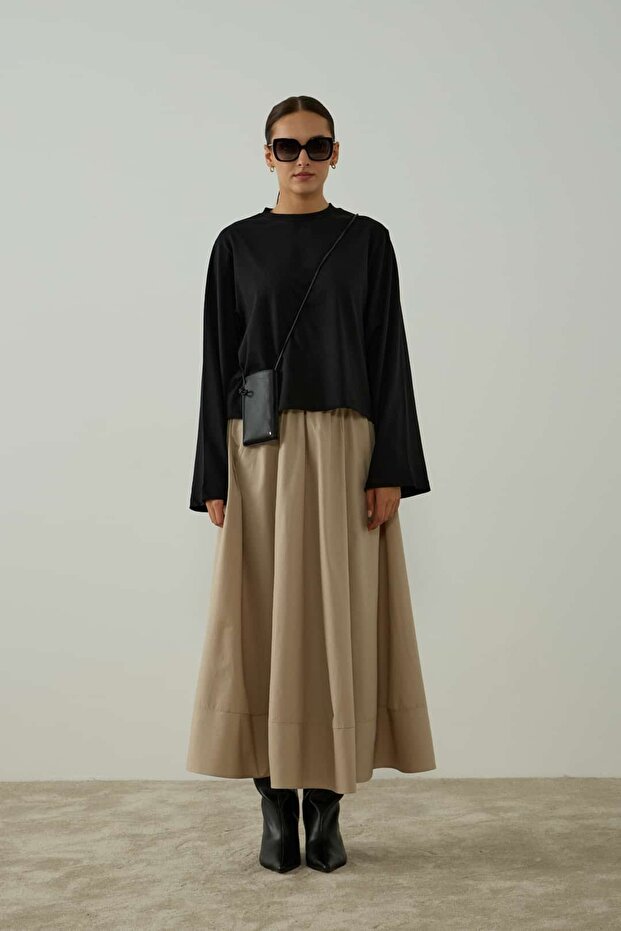 Basic Siyah Bluz - 5