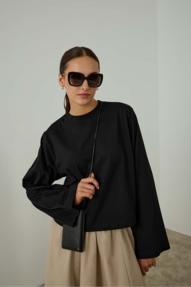 Basic Siyah Bluz - 1