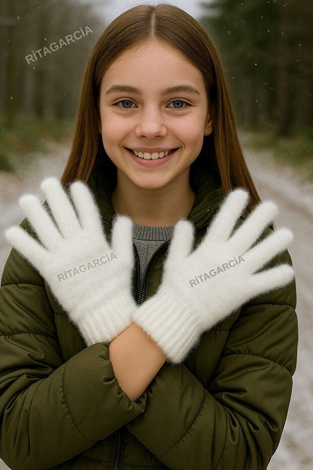 Peluş Çocuk Eldiven - 6