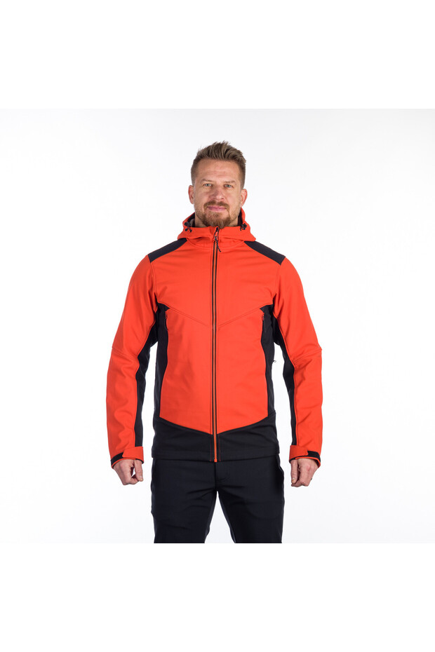 Men's protective softshell jacket MORRIS redblack - 3
