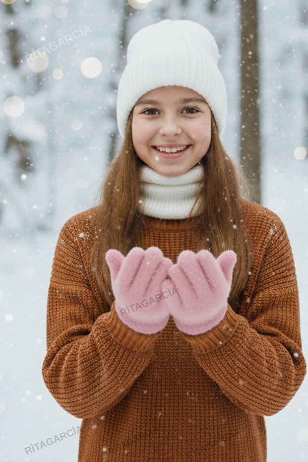 Peluş Çocuk Eldiven - 1