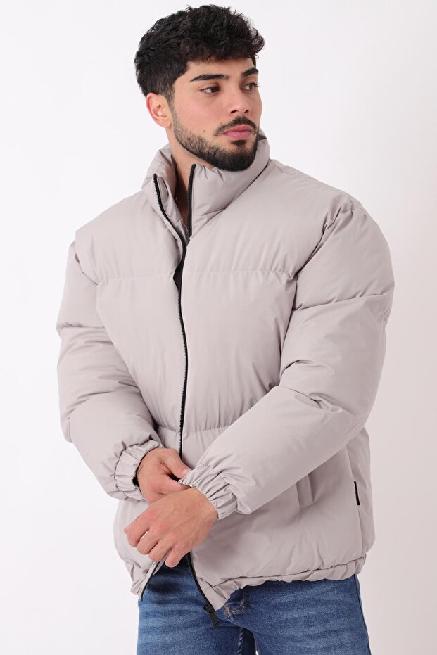 معطف شتوي منفوخ كبير الحجم ذو ياقة عالية PLDP 3018_50465