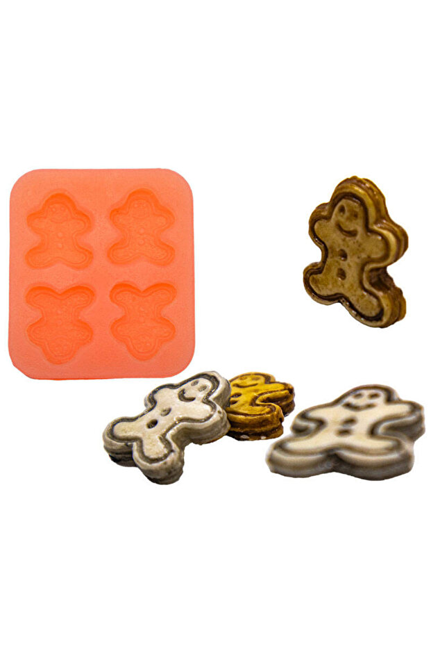 Christmas Cookie Man Silicone Mold Christmas Candle Mold Soap Candle Scented Stone Epoxy Mold Ornament