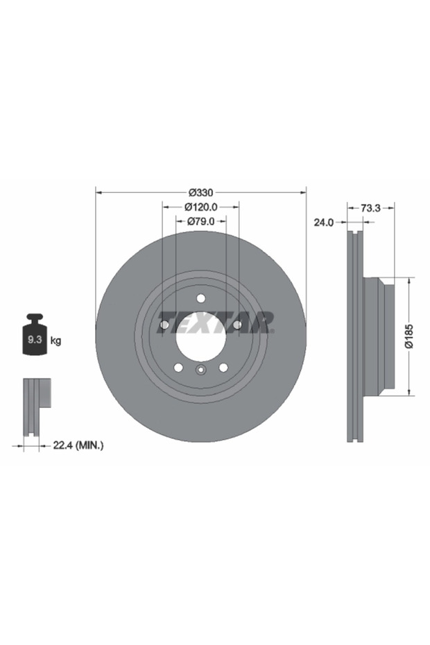 Спирачен диск BMW 1/3 - 1
