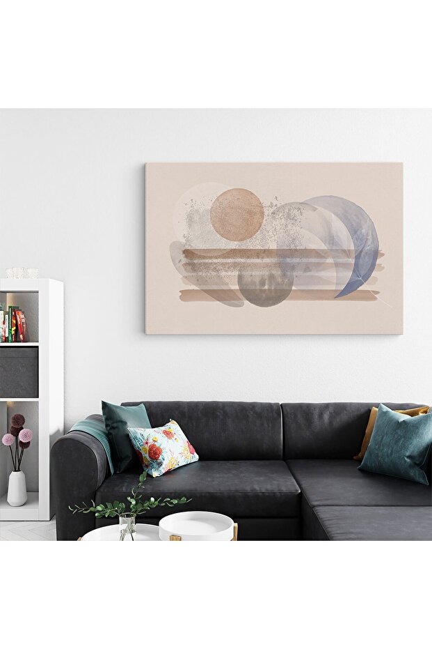 Boho minimalist forme abstracte, crem, cod 1332 - 4