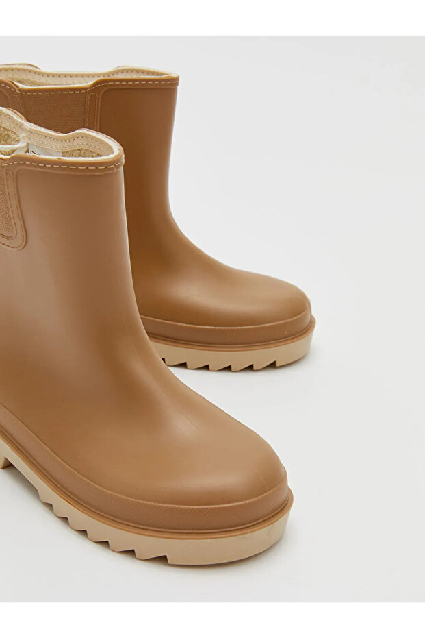 YağızEgeStore'den / Bej Deri Görünümlü Erkek Çocuk Yağmur Botu - 3