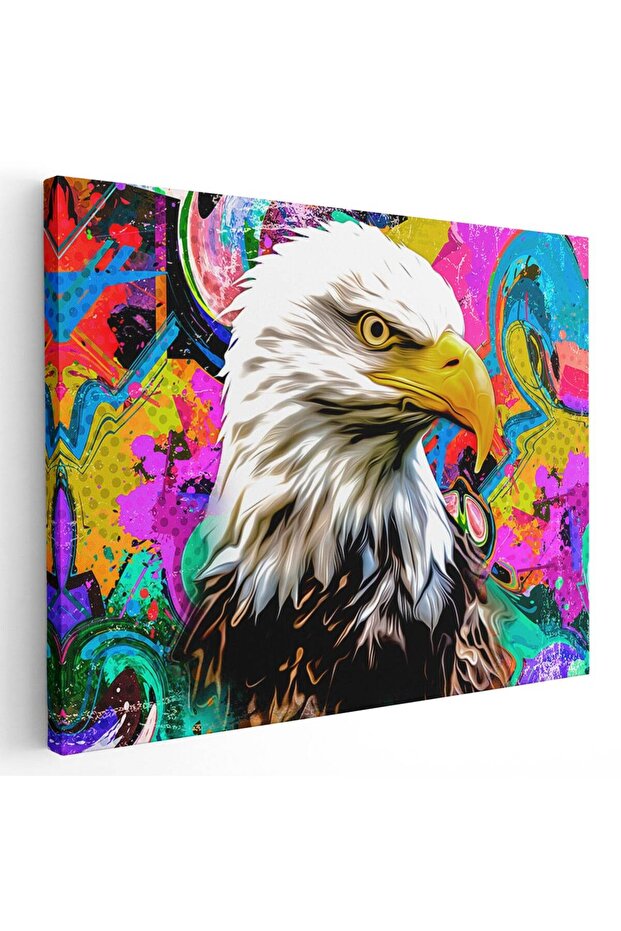 Eagle painting, abstract multicolor background, code 4994 - 1