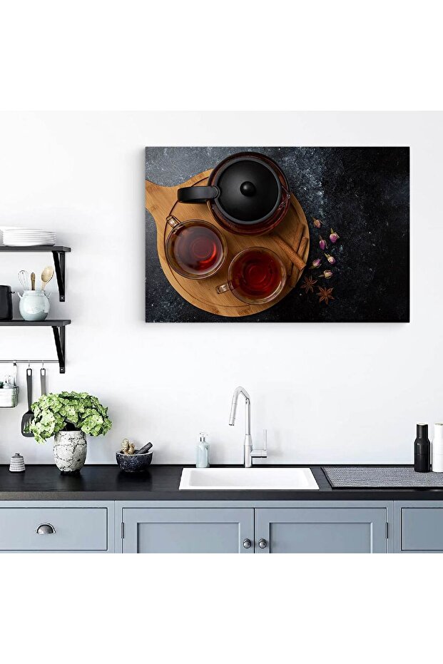 Tablou set cescute ceai ceainic, cod 3930 - 3