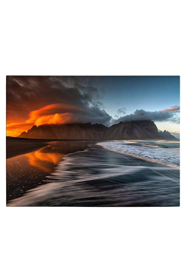 Sunset beach landscape painting, code 4368 - 2