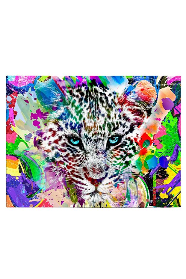Leopard head painting, abstract background, code 1891 - 2