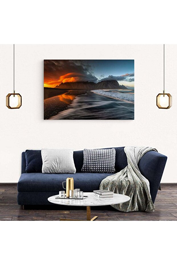Sunset beach landscape painting, code 4368 - 5