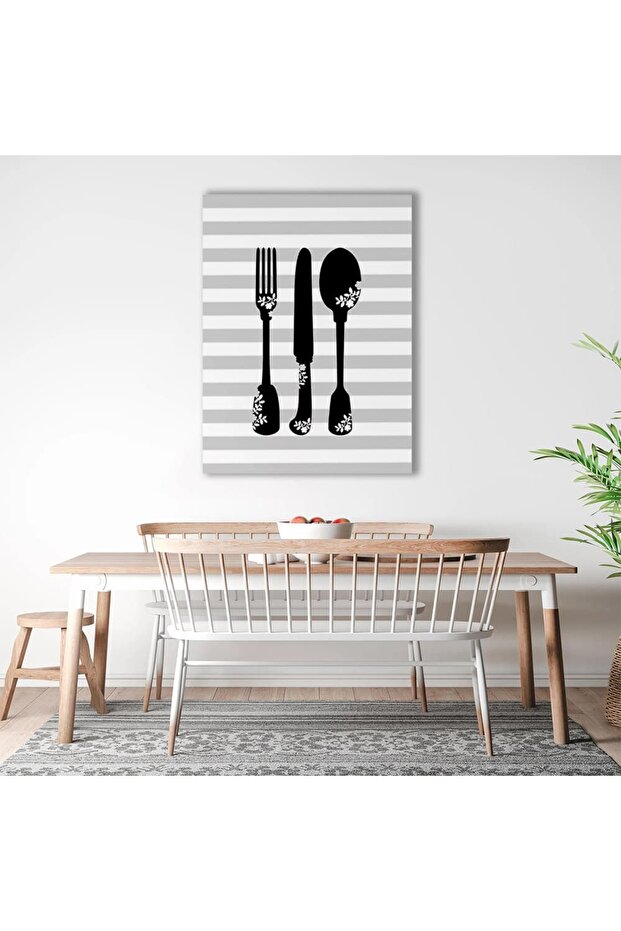 Fork knife spoon set painting, code 3909 - 4