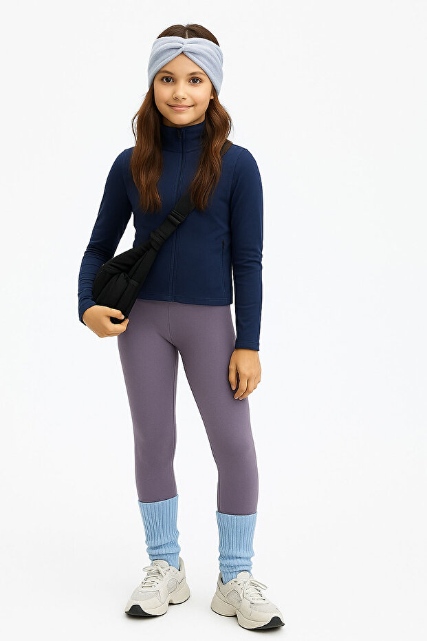 3 Adet Basic Kalın Pamuk Karışımlı (Modern Dans&Bale) Çocuk Tozluk - 4