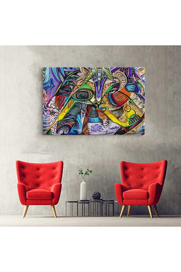 abstract multicolor graffiti composition, code 1207 - 5