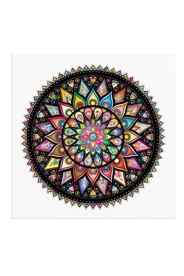circle mandala geometric shapes, multicolor, code 1339 - 2