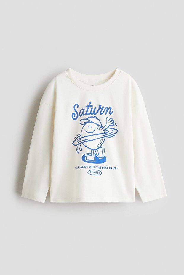 Motif Detaylı ve Pamuklu Tişört - 1