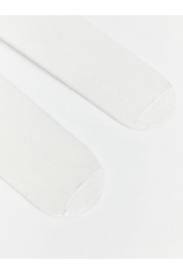 LCW baby Ekru Basic Kız Bebek Külotlu Çorap 2'li - 4