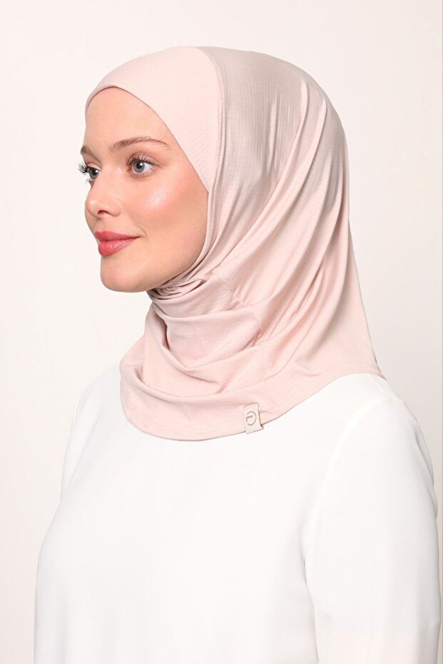 Women's Hijab Cimafit Breathable Ready-To-Wear Practical Hijab Bonnet Light Beige