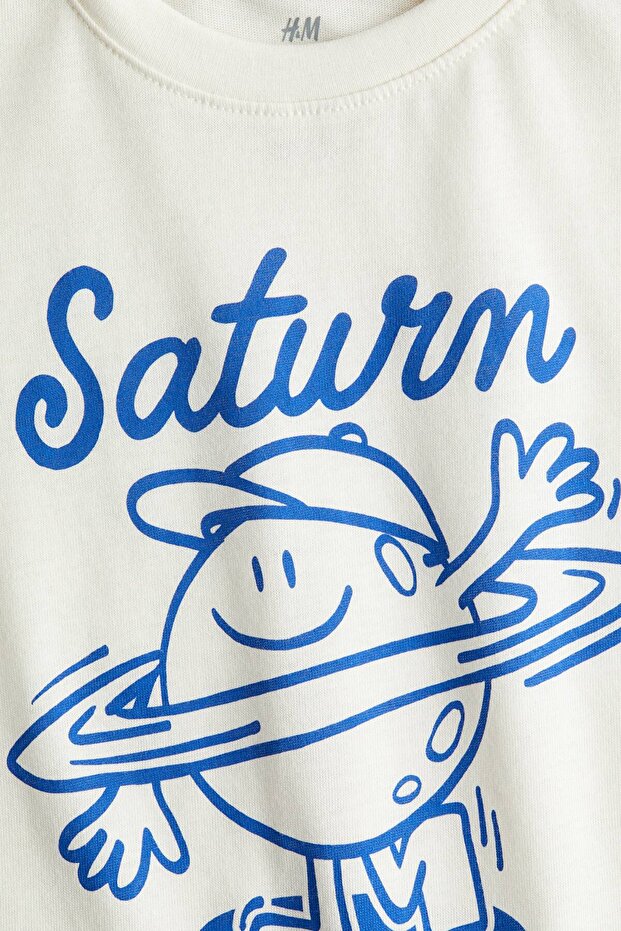 Motif Detaylı ve Pamuklu Tişört - 2