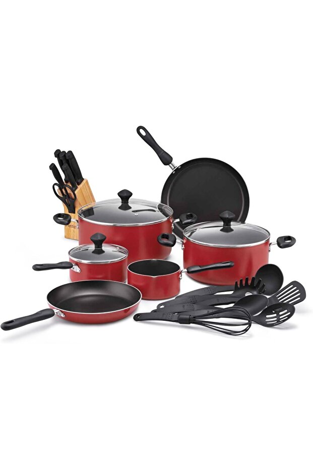 Non Stick Pots and Pans Set 22 Piece Cooking Pot Set Big Value Pack Cookware Set PR20965 -