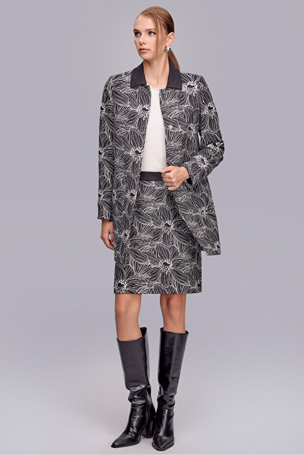 664 CEKET ÇİÇEK DESEN - 4