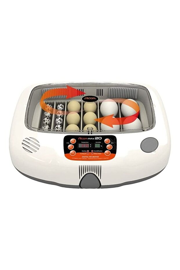 حاضنة بيض أوتوماتيكية ماكس 20 بيضاء - 1