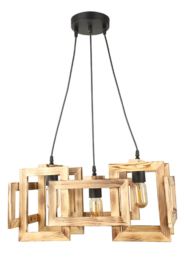 Ligna 3.Lü Ahşap Avize - 2