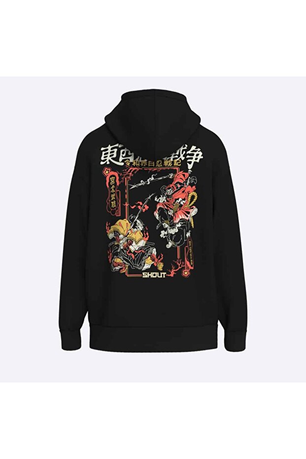 Oversize Musashi vs Sasuke Unisex Hoodie - 1
