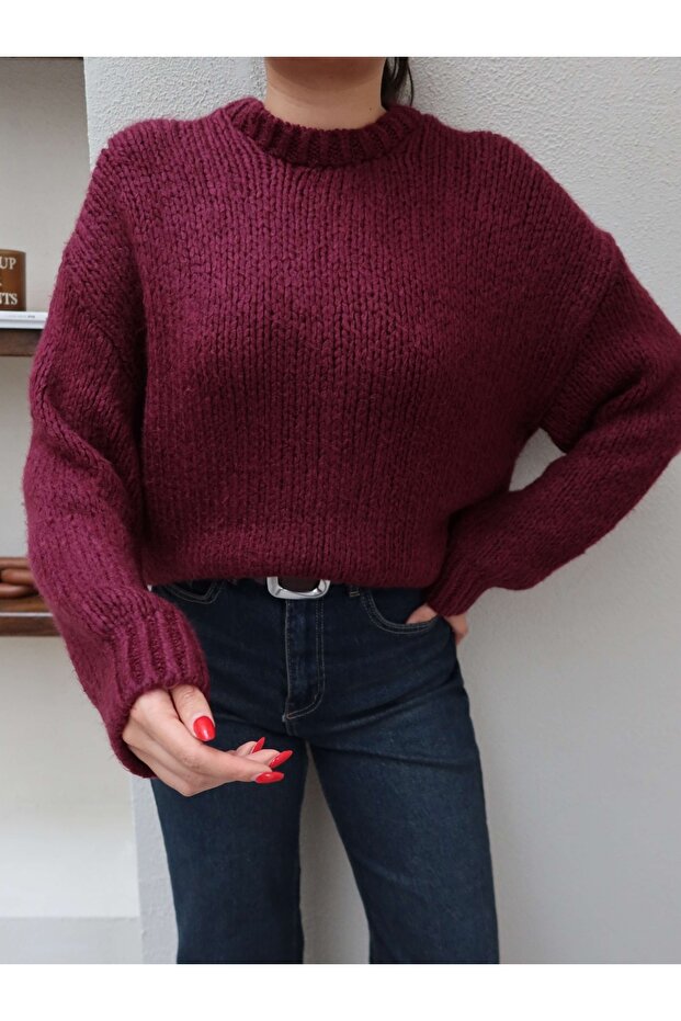 Uzun Kollu Örme Kazak - 3