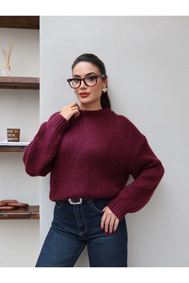 Uzun Kollu Örme Kazak - 2