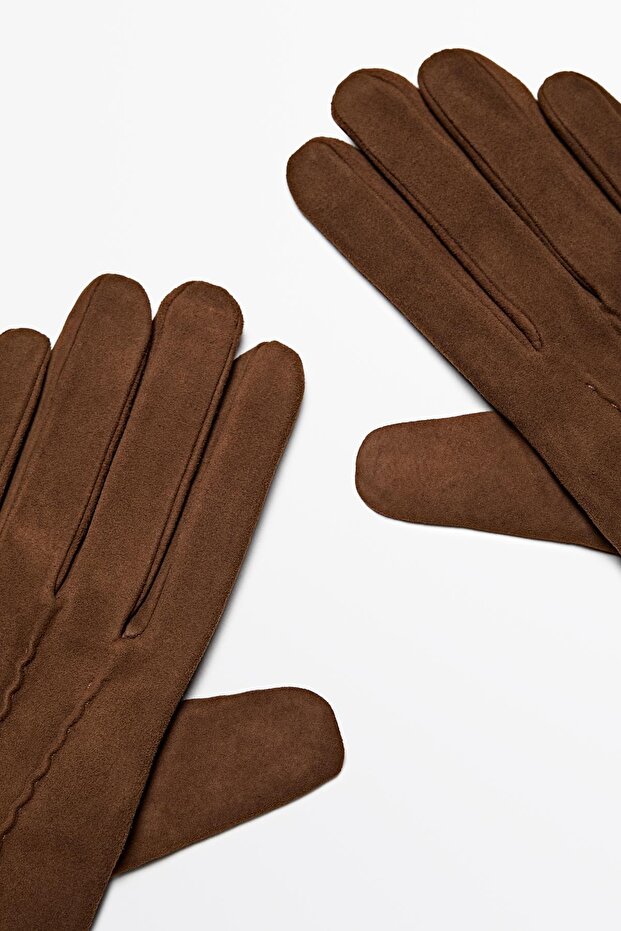 Süet deri eldiven - 3