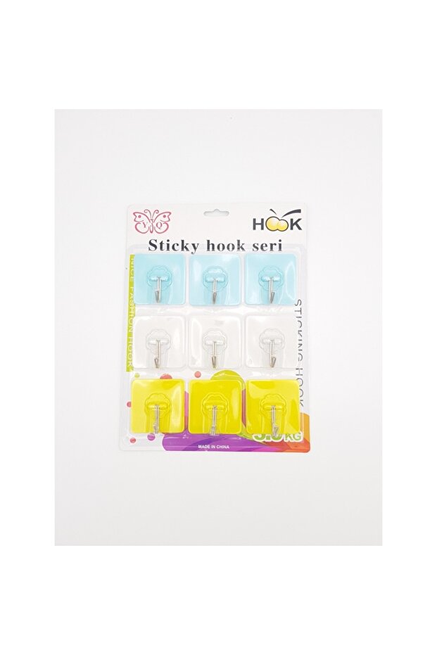 Set 9 cuier(e) plastic, multicolor - 2