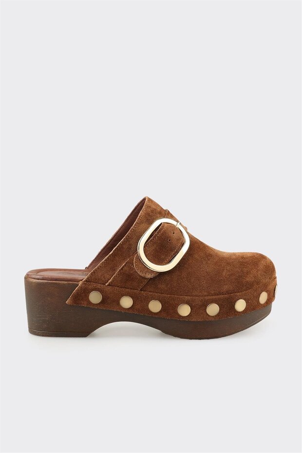 Taba Deri Kadın Terlik - 1