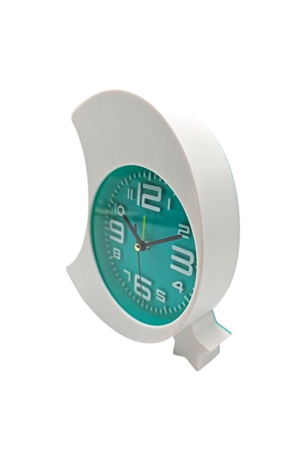 Table Clock, Crescent Shape, 18 cm, Turquoise - 1