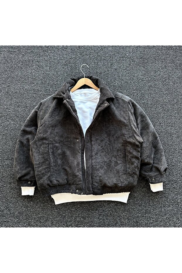 Unisex Oversize Velvet Bomber Jacket