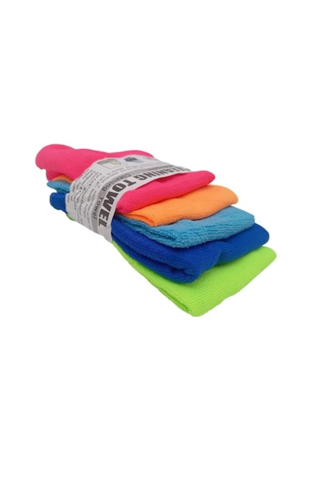 Set de 5 lavete moi din microfibră 30x30cm multicolore