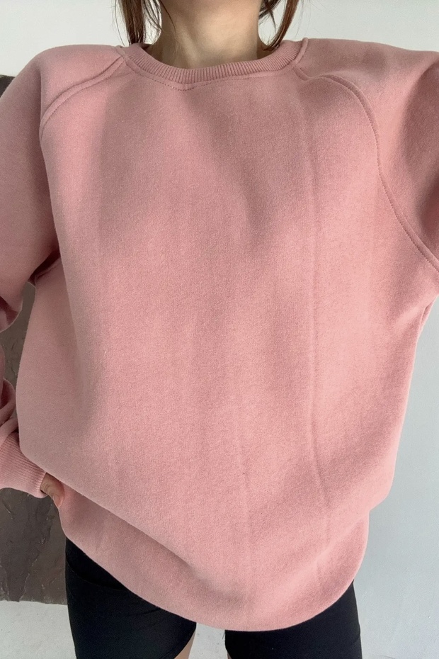 Polarlı Kalın Üç İplik Sweatshirt G4592 - 3